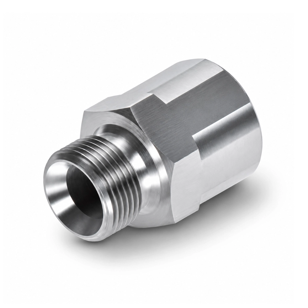 1/4" BSP Male to Fixed Female Extension Hydraulic Adaptor