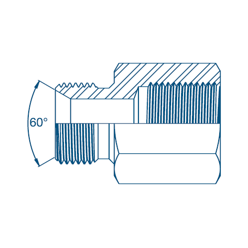 1/4 BSP x 7/16 SAE M/Fix Fem Ext Hydraulic Adaptor 1/4 BSP x 7/16 SAE M/Fix Fem Ext Hydraulic Adaptor