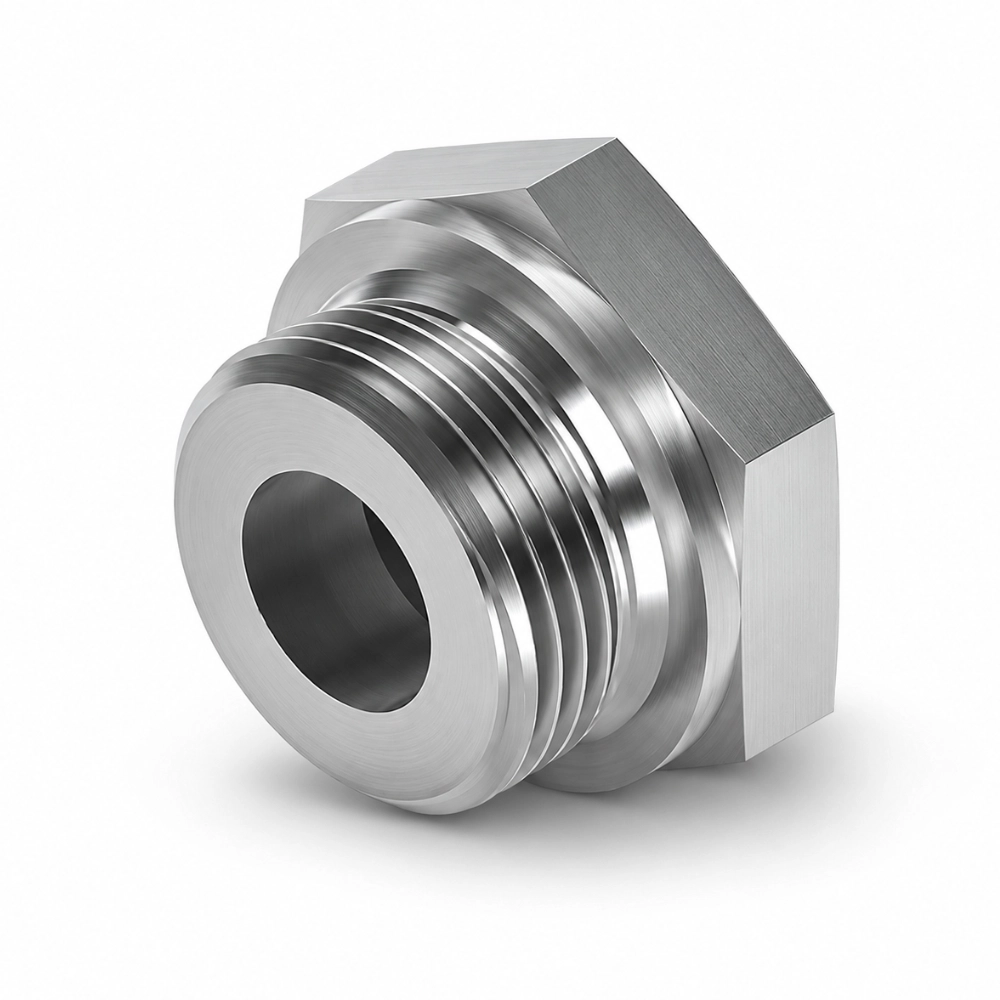M16 1.5mm Pitch Metric Male x 1/8" NPTF Fixed Female Bush Hydraulic Adaptor M16 1.5mm Pitch Metric Male x 1/8" NPTF Fixed Female Bush Hydraulic Adaptor