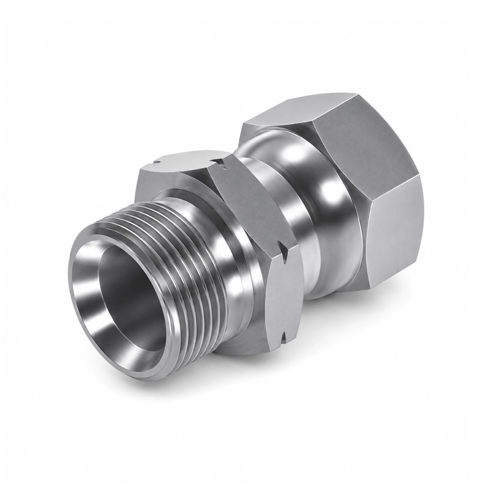 M12 1.5mm Pitch Male to 1/2" JIC Swivel Female Hydraulic Adaptor M12 1.5mm Pitch Male to 1/2" JIC Swivel Female Hydraulic Adaptor