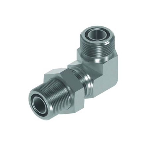9/16 Orfs M/M 90° Bulkhead C/W Nut Hydraulic Adaptor 9/16 Orfs M/M 90° Bulkhead C/W Nut Hydraulic Adaptor