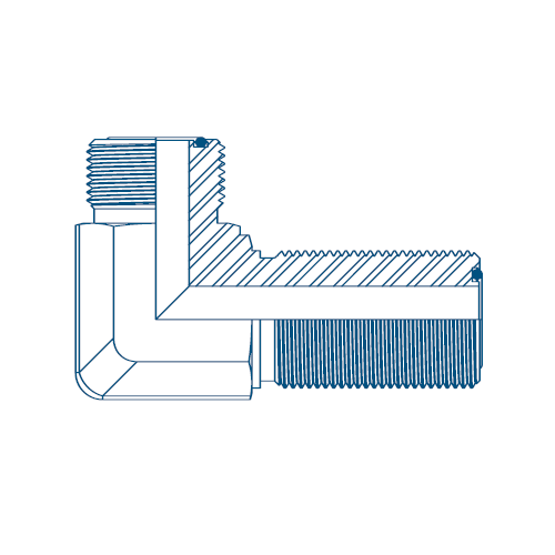 9/16 Orfs M/M 90° Bulkhead Only Hydraulic Adaptor