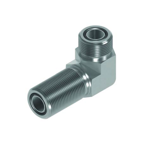 9/16 Orfs M/M 90° Bulkhead Only Hydraulic Adaptor
