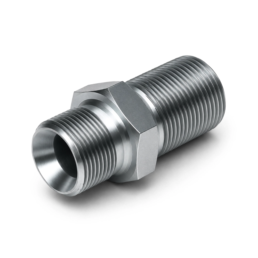 1/8" BSP Male to Male Bulkhead Only Hydraulic Adaptor