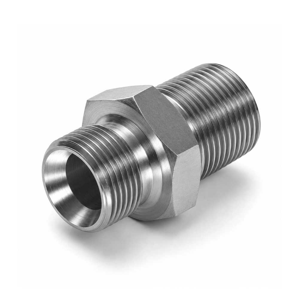 1/8" BSP x 1/8" BSPT Male to Male Hydraulic Adaptor