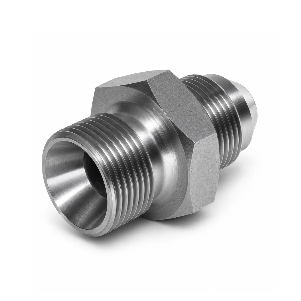 1/8" BSP x 3/8" JIC Male to Male Hydraulic Adaptor