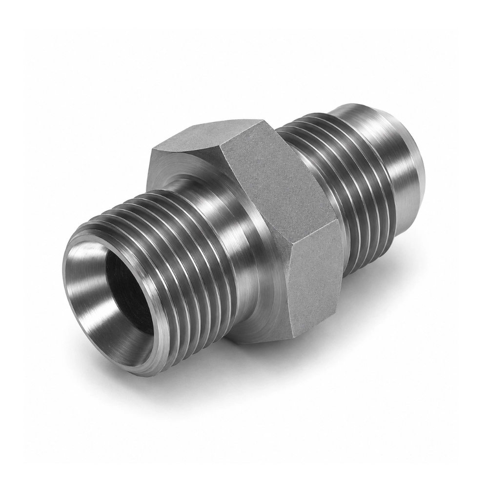3/8" BSP x 5/8" SAE 45° External Flare Male to Male Hydraulic Adaptor 3/8" BSP x 5/8" SAE 45° External Flare Male to Male Hydraulic Adaptor