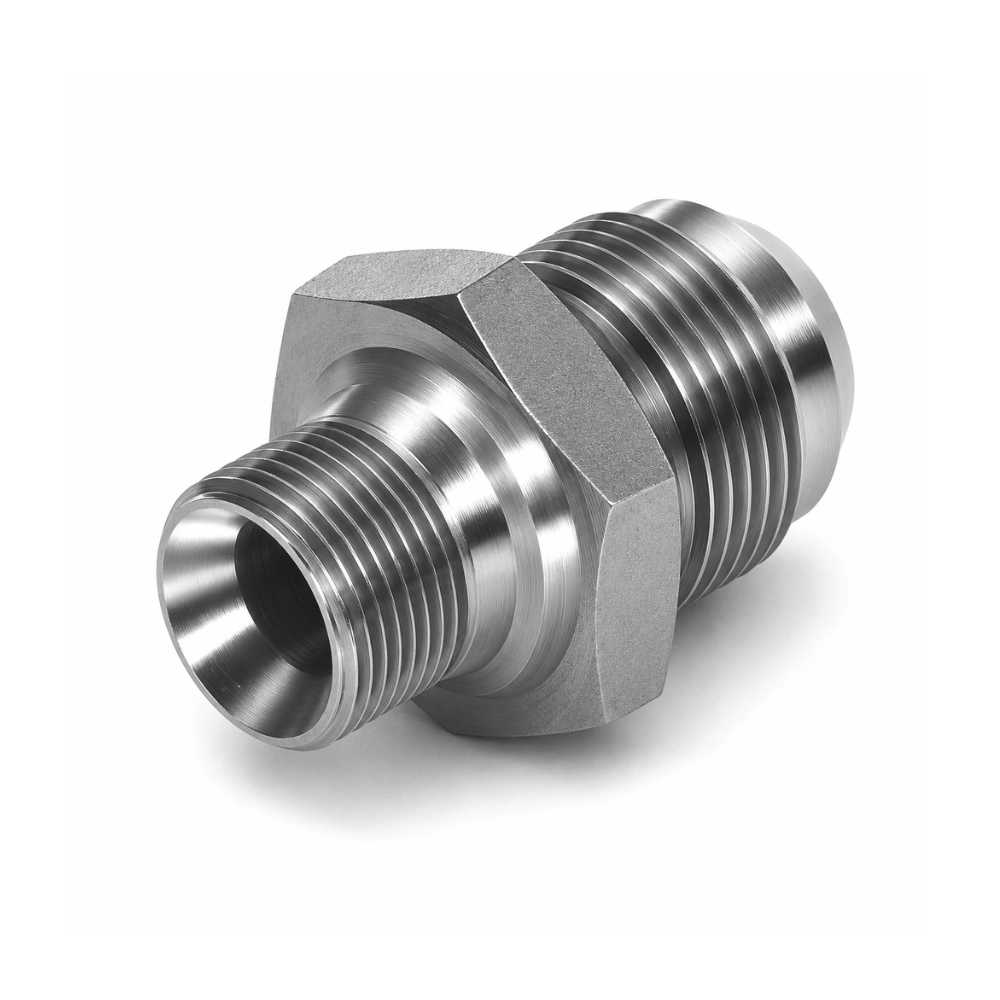 1/8" BSP DIN 3852 Form A x 9/16" JIC Male to Male Hydraulic Adaptor 1/8" BSP DIN 3852 Form A x 9/16" JIC Male to Male Hydraulic Adaptor