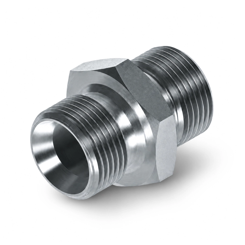 1/8" BSP x 1/4" BSP Male to Male Restrictor Blank Hydraulic Adaptor 1/8" BSP x 1/4" BSP Male to Male Restrictor Blank Hydraulic Adaptor
