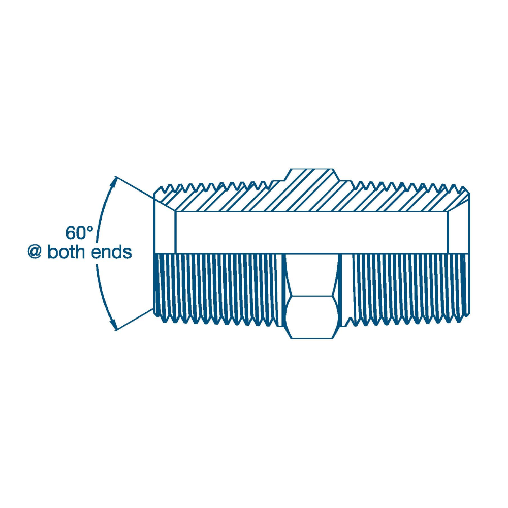 1/4 BSPT M/M Coned Both Ends Hydraulic Adaptor 1/4 BSPT M/M Coned Both Ends Hydraulic Adaptor