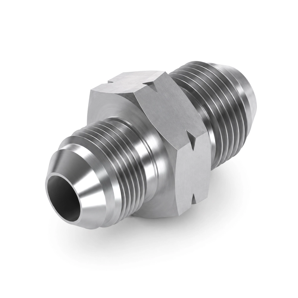 7/16" JIC Male to M14 Metric JIS 60° Extended Flare Male Hydraulic Adaptor
