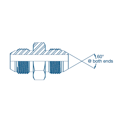 1/4 JIS M/M 60° Ext Flare (BSP Threads)