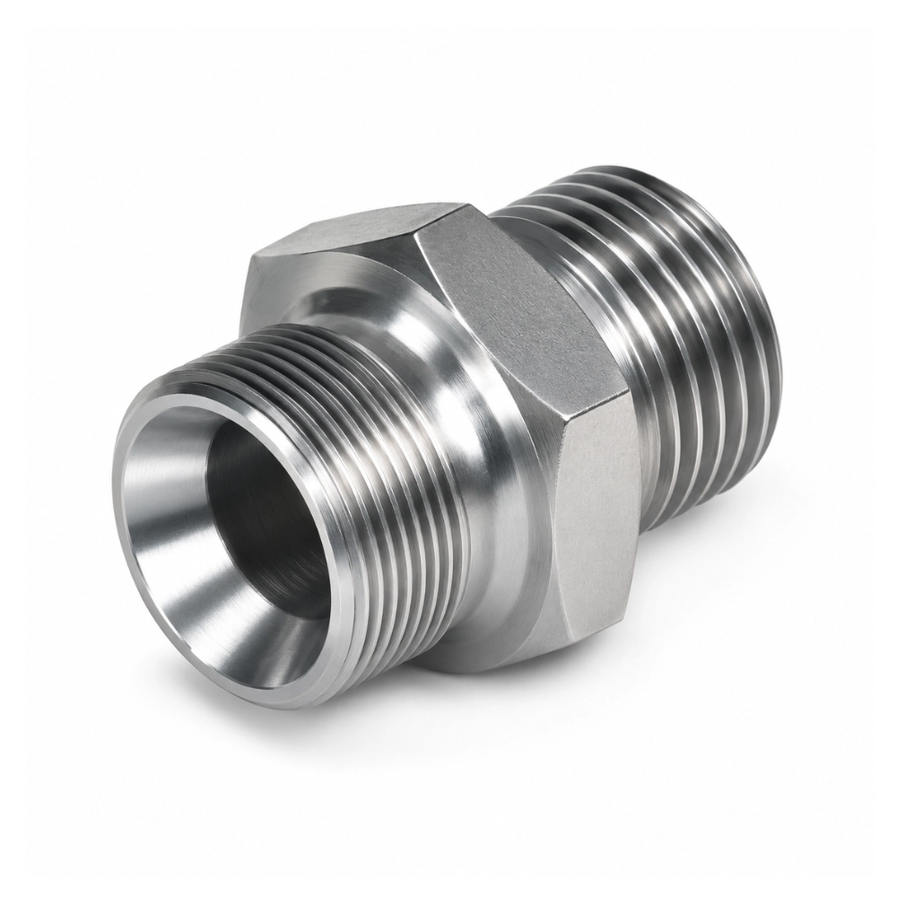 M14 1mm Pitch x 1/4" BSP Male to Male Hydraulic Adaptor M14 1mm Pitch x 1/4" BSP Male to Male Hydraulic Adaptor