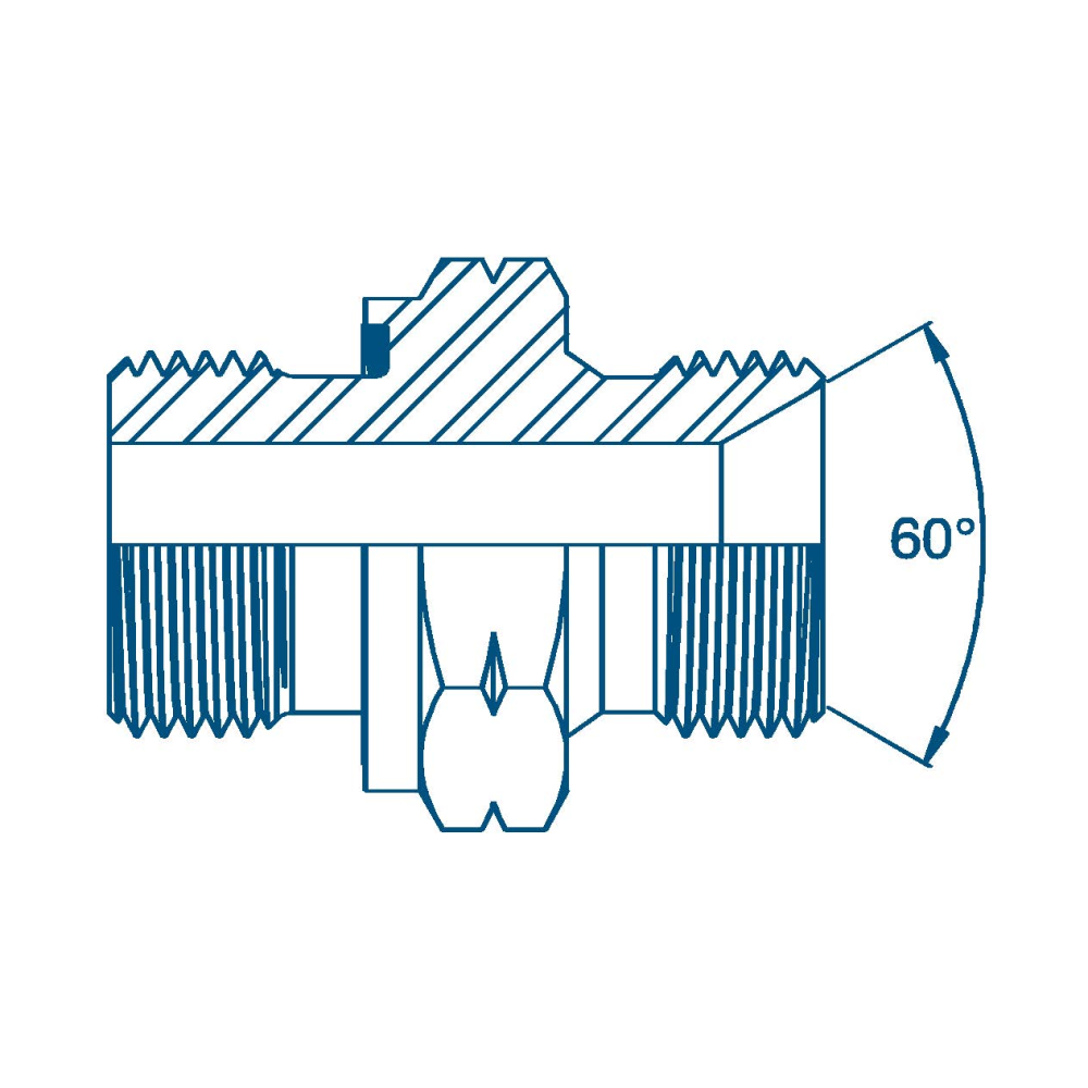 M12 DIN3869 (CS) x 1/4 BSP M/M Hydraulic Adaptor M12 DIN3869 (CS) x 1/4 BSP M/M Hydraulic Adaptor