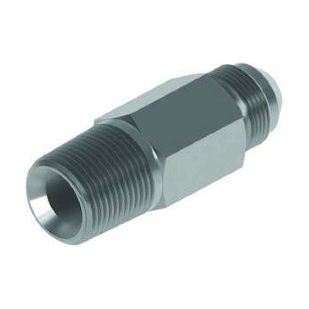 1/8 NPTF x 7/16 JIC EXTENDED M/M Hydraulic Adaptor 1/8 NPTF x 7/16 JIC EXTENDED M/M Hydraulic Adaptor