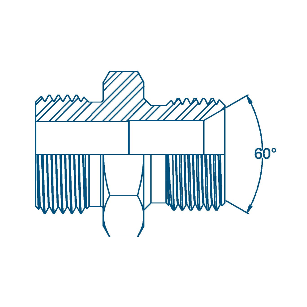 3/4 SAE SORB LESS ORING x 5/8 BSP M/M Hydraulic Adaptor 3/4 SAE SORB LESS ORING x 5/8 BSP M/M Hydraulic Adaptor