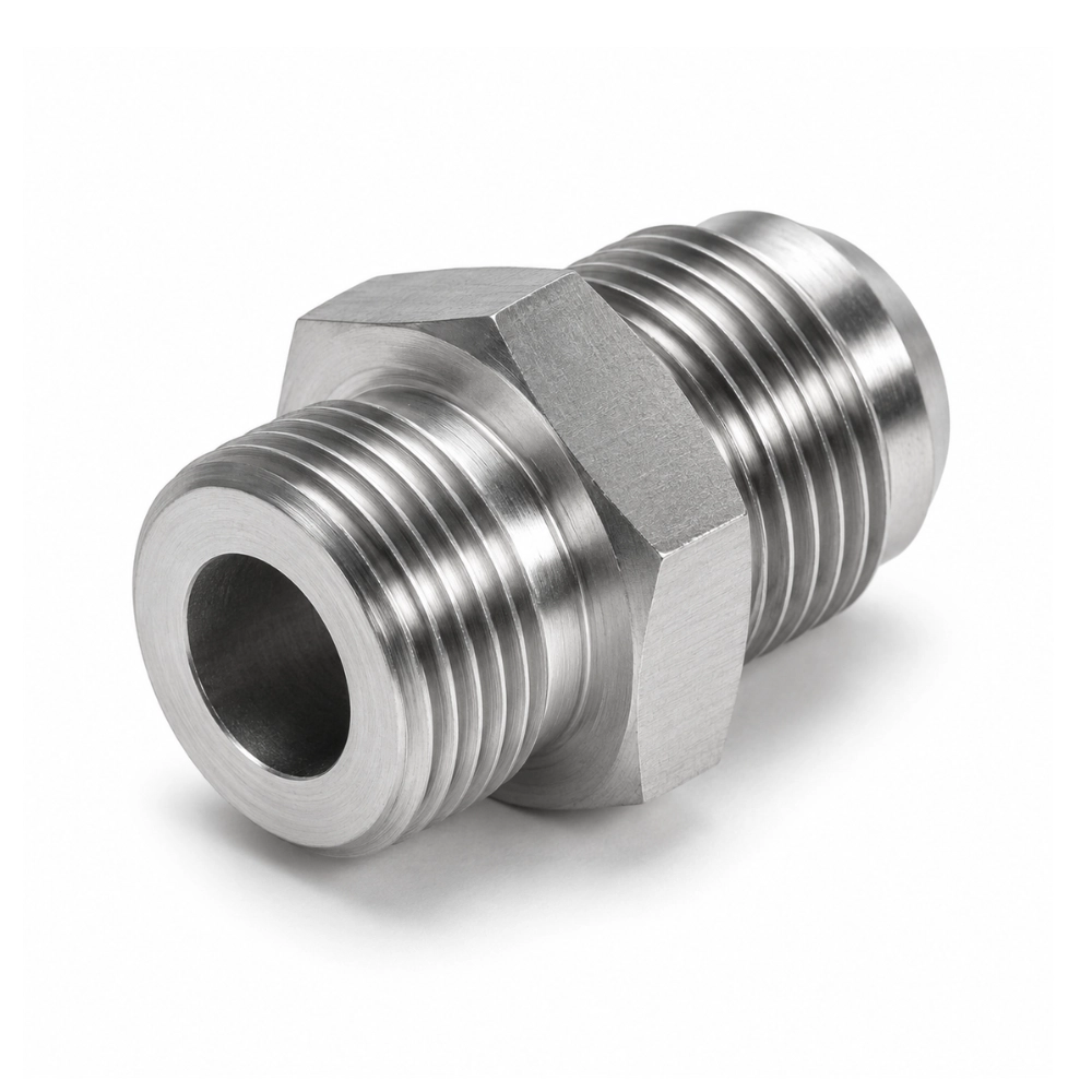 7/16" SAE SORB Less O-Ring x 7/16" JIC Male to Male Hydraulic Adaptor