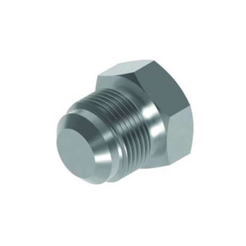 5/8 SAE 45° Ext Flare Solid Plug Hydraulic Adaptor