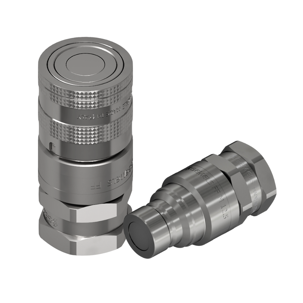 Gemels, Hydraulic Flat Face Quick Release Coupling Set, 3/8" BSP, DN/ISO 10