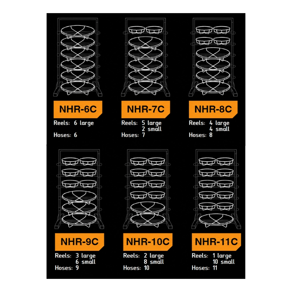 Neotech NHR-6C Multi-Coil Hose Rack – 6 Hose Capacity