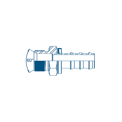 1/8 BSP Male x 1/4 Hose Push In Straight