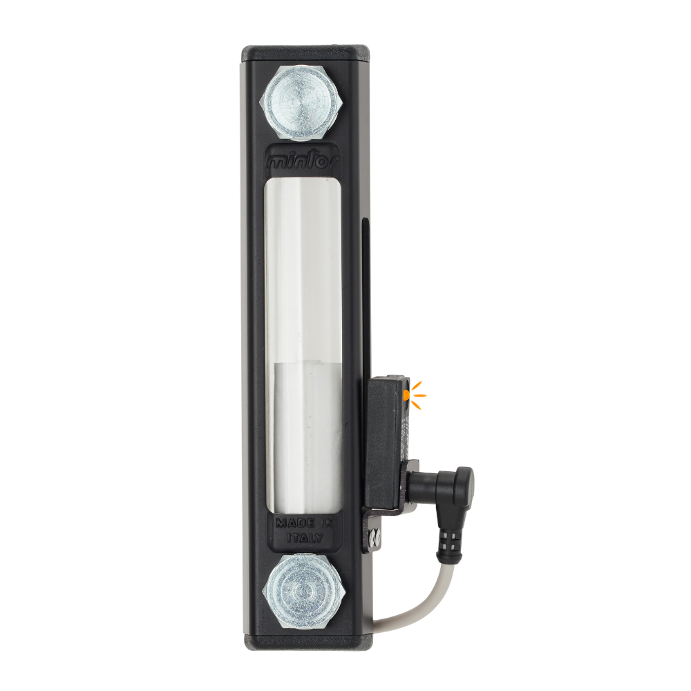 Hydraulic vertical level indicator with electric contact, Length 127mm PLE2