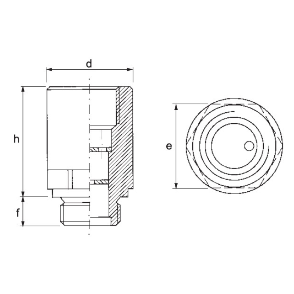 Hydraulic extension for oil with breather, 1/2" BSP, PRS/F3G