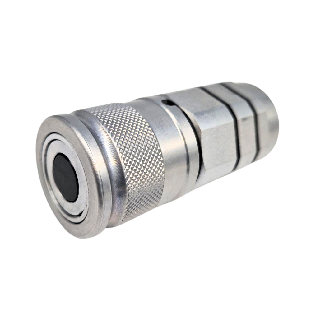 Hydraulic flat face quick release couplings Female 3/8" BSP, DN06, ISO 10, 350 Bar rated, 23 L/min