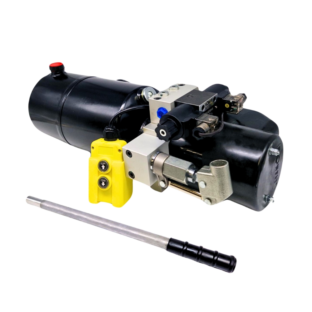 Flowfit Double Acting Hydraulic Power Pack 8L Steel Tank & Pump 12V DC 1.6KW Flowfit Double Acting Hydraulic Power Pack 8L Steel Tank & Pump 12V DC 1.6KW