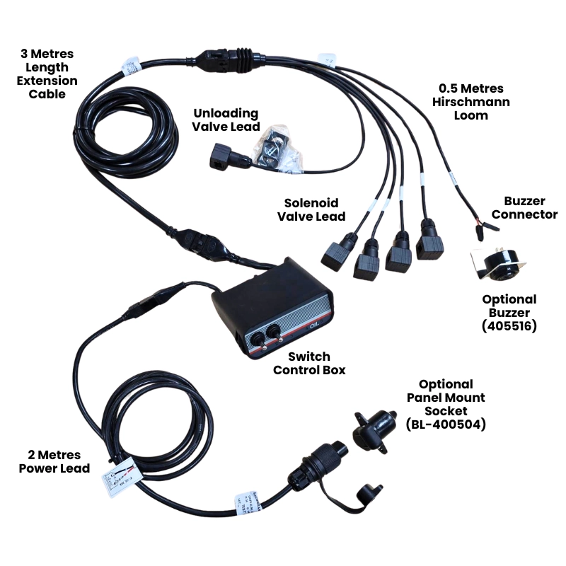 2 Switch Hydraulic Valve Control Box, 12V DC, for Directional Monoblock & CETOP Valves