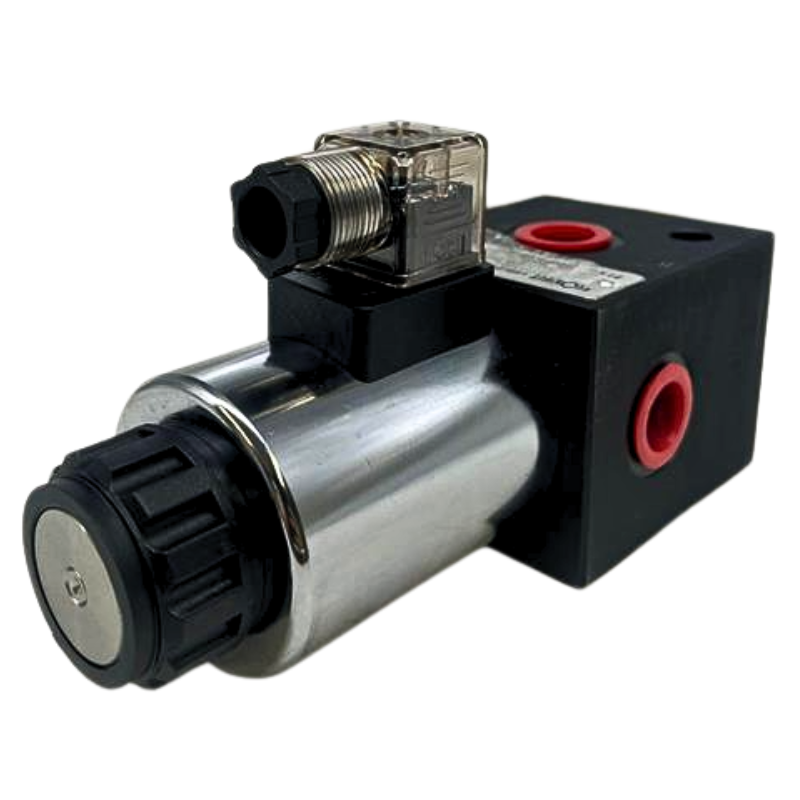 Flowfit 3 Way Hydraulic Solenoid Diverter 1/2" BSP Port Size, 12V DC, 80 L/Min Flows