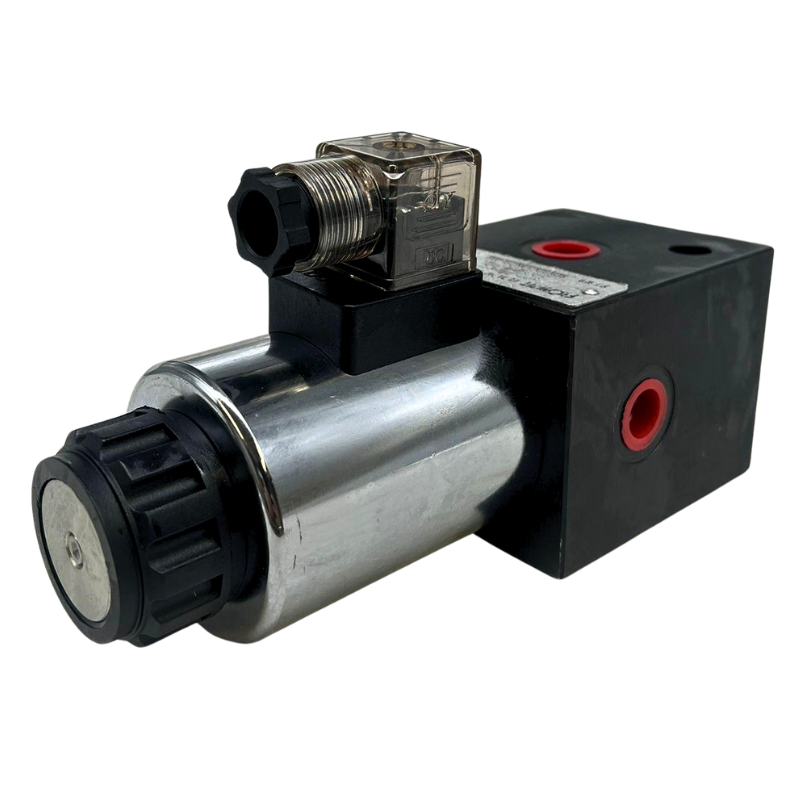 Flowfit 3 Way Hydraulic Solenoid Diverter 3/8" BSP Port Size, 12V DC, 80 L/Min Flows