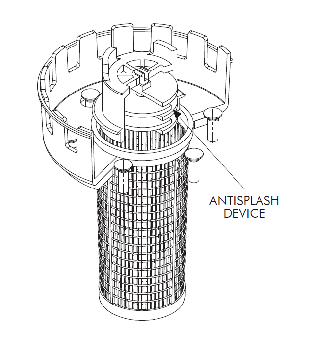 Anti-Splash Back Valve to suit FB250D2 Filler/Air Breathers