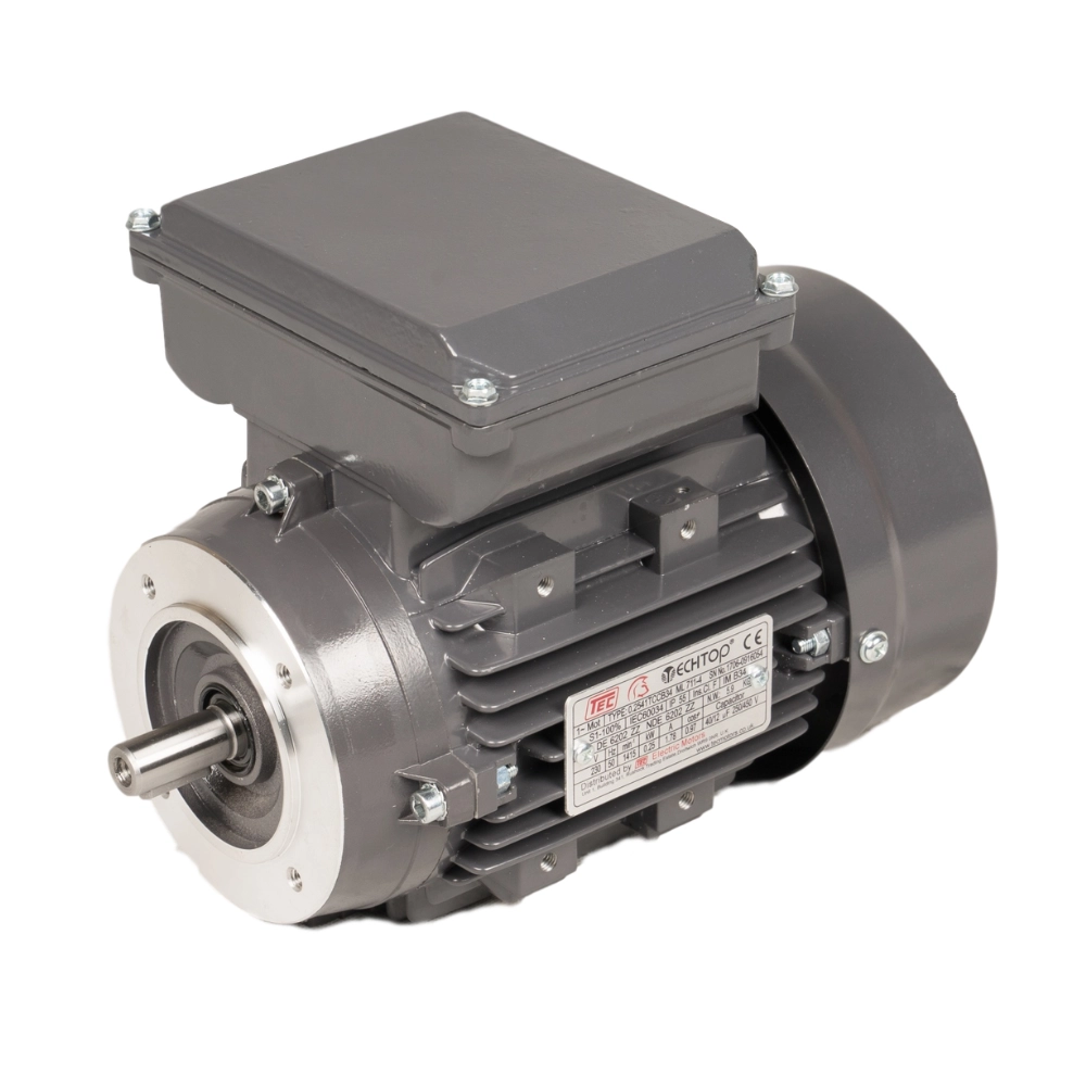 Single Phase 230V Electric Motor, 0.18kW, 2 Pole, 2820 RPM, B14 Face Mount