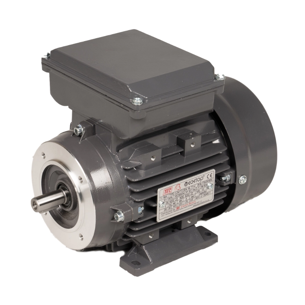 Single Phase 230v Electric Motor, IP56, 1.5Kw 4 pole Cap/Cap 1420rpm with face and foot mount