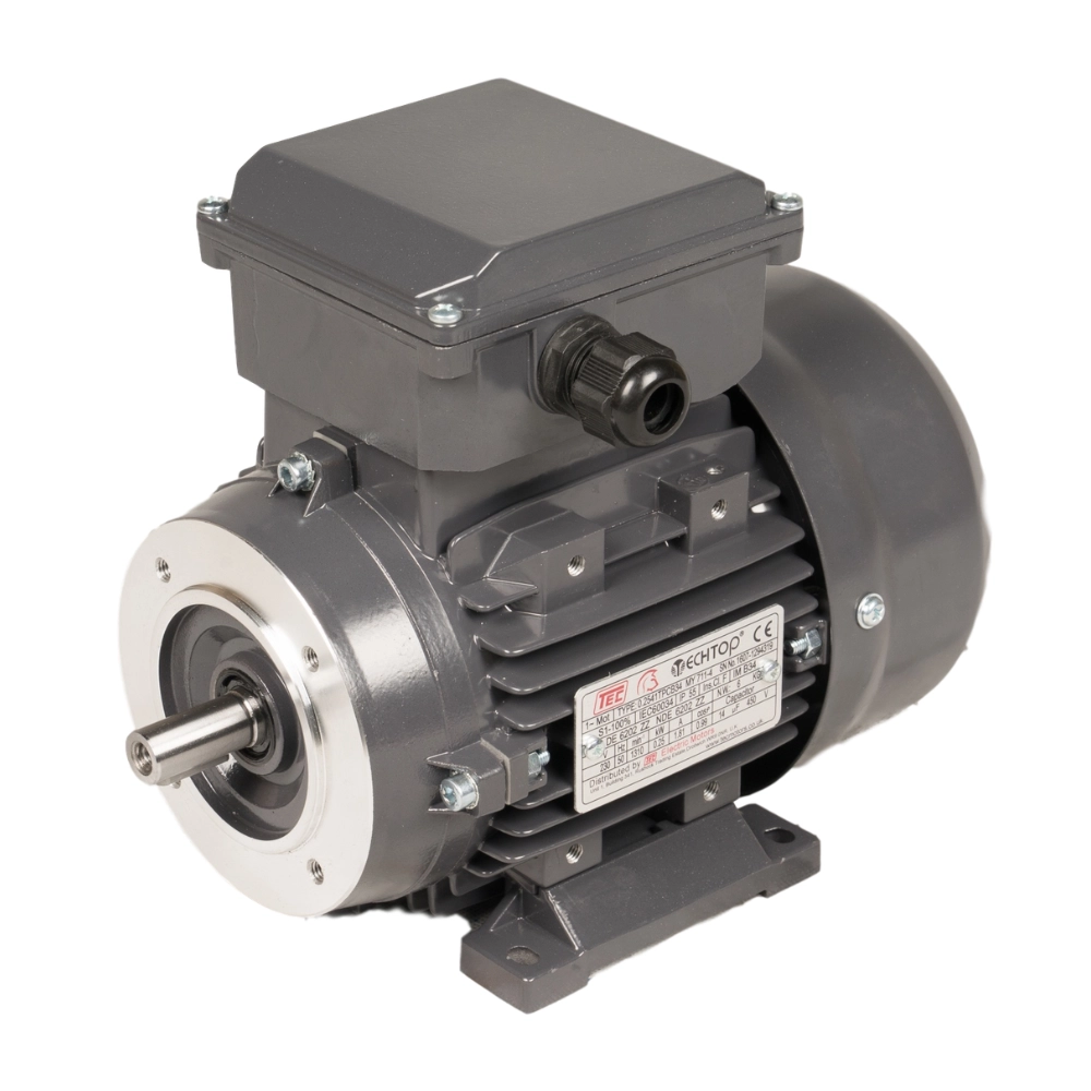 Single Phase 230v Electric Motor, 0.55Kw Perm/Cap 2 pole 2760rpm B34 with face and foot mount
