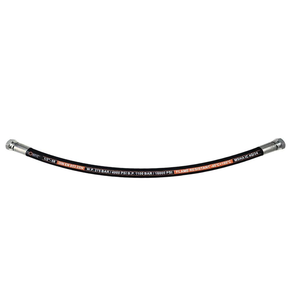 Flowfit 1/2 Hose Assembly with 1/2 BSP Straight x 1/2 BSP Straight Fittings 0.25m