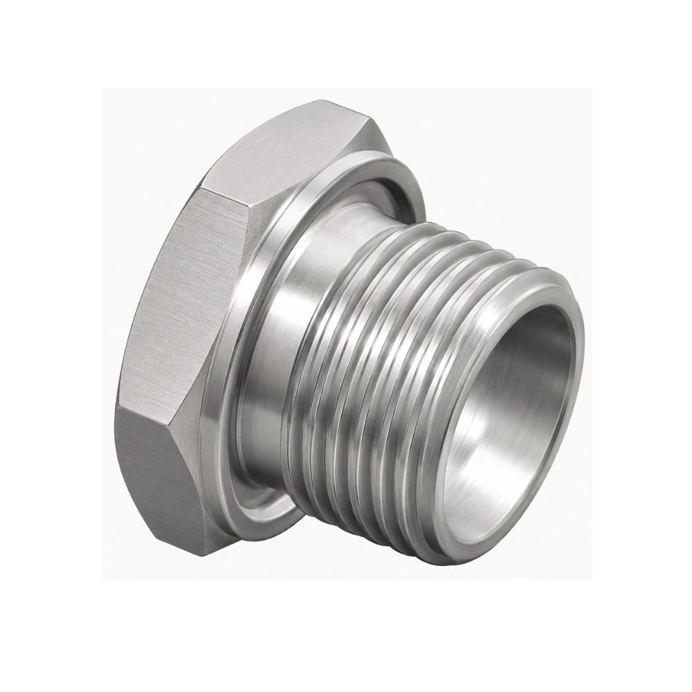 Stainless Steel 1/4" BSP Male Plug with 60° Cone Seat