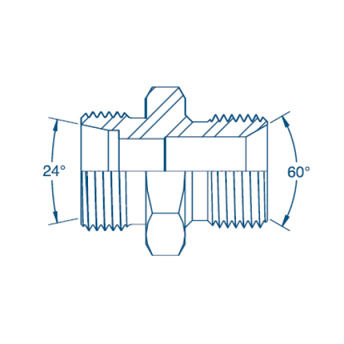 M16 (8S) x 1/4 BSP Coned M/M - Body Only Hydraulic Adaptor M16 (8S) x 1/4 BSP Coned M/M - Body Only Hydraulic Adaptor
