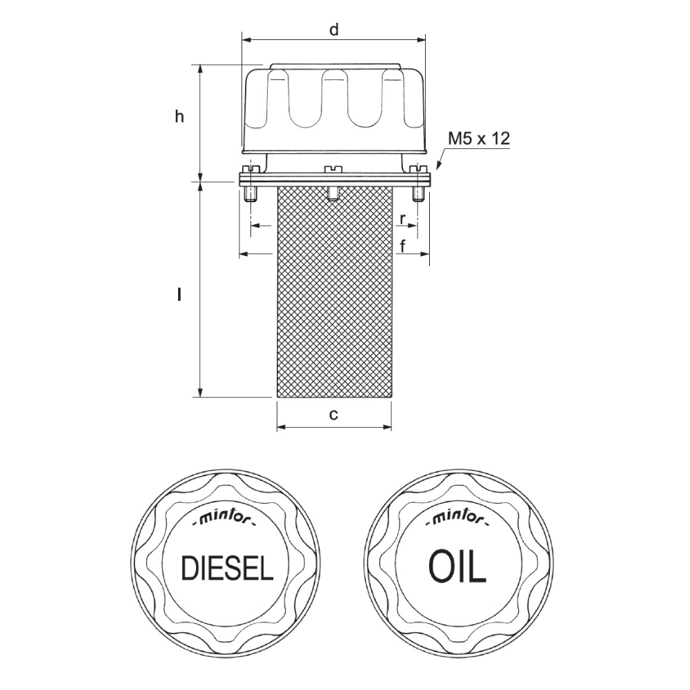 Hydraulic filling plug, 10 Micron, 65mm length, 3 screws Hydraulic filling plug, 10 Micron, 65mm length, 3 screws