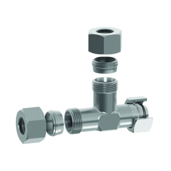 M14 (6S) M/F/M Tee - Complete Hydraulic Adaptor M14 (6S) M/F/M Tee - Complete Hydraulic Adaptor