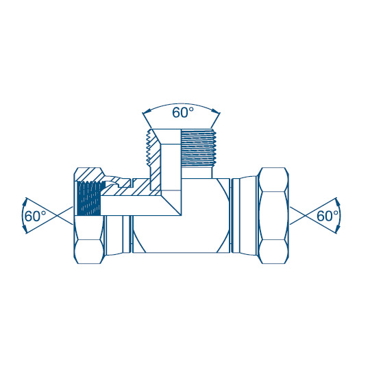 1/4 BSP F/F/M Tee