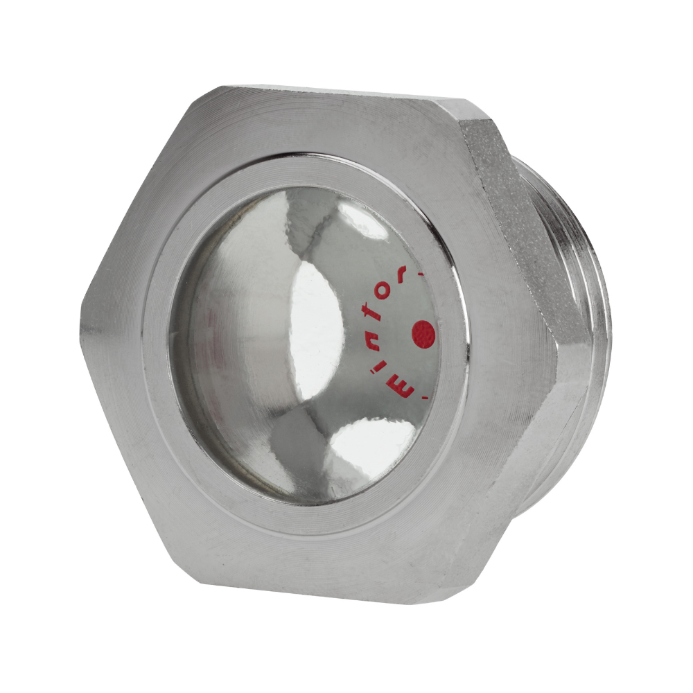 Hydraulic visual level indicator in steel with glass for high pressure, 1/2 BSP, TLAXP3G