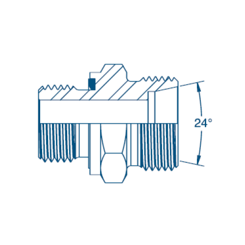 M12 (6L) x M10X1 Captive Seal 3869 M/M - Body Only Hydraulic Adaptor M12 (6L) x M10X1 Captive Seal 3869 M/M - Body Only Hydraulic Adaptor