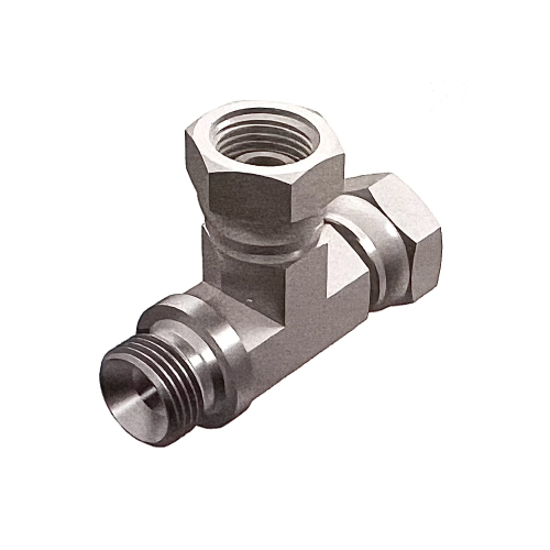 1/4 BSP M/F/F Forged Tee For Bonded Seal Hydraulic Adaptor 1/4 BSP M/F/F Forged Tee For Bonded Seal Hydraulic Adaptor