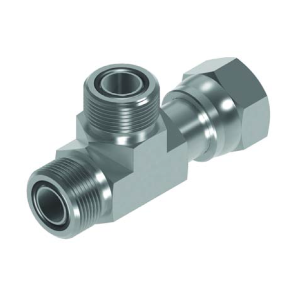 9/16 Orfs M/F/M Tee Hydraulic Adaptor