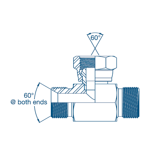 1/8 BSP M/M/F Tee