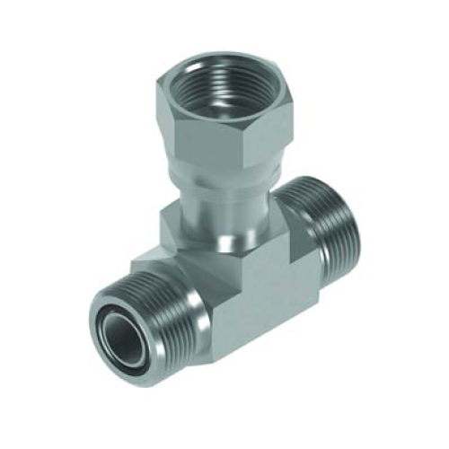 9/16 Orfs M/M/F Tee Hydraulic Adaptor 9/16 Orfs M/M/F Tee Hydraulic Adaptor