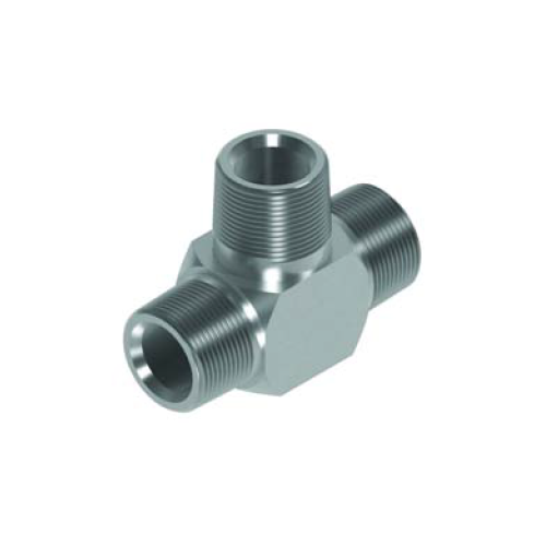 1/8 NPTF M/M/M Tee Hydraulic Adaptor