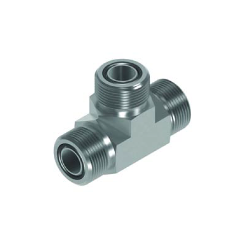 9/16 Orfs M/M/M Tee Hydraulic Adaptor 9/16 Orfs M/M/M Tee Hydraulic Adaptor